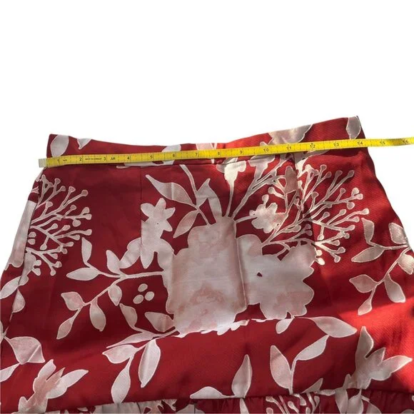 NWT Anthropologie Hutch Red Motif Floral Tiered Maxi Skirt Boho SZ M - Picture 7 of 8